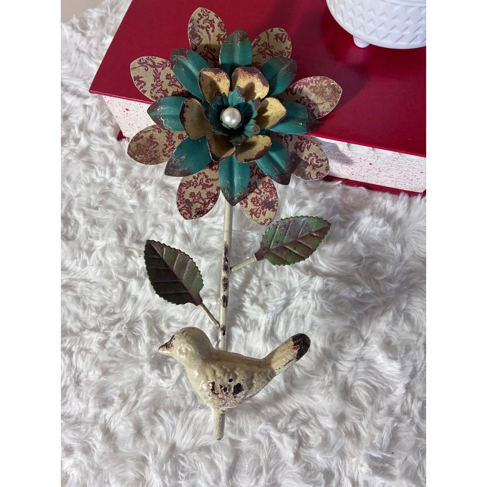 Vintage Style Metal Flower Bird Wall Hook Shabby Chic Decor 11